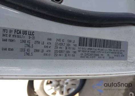 2019 Dodge Journey Se Value Package from USA, damaged, VIN 3C4PDCAB7KT858902